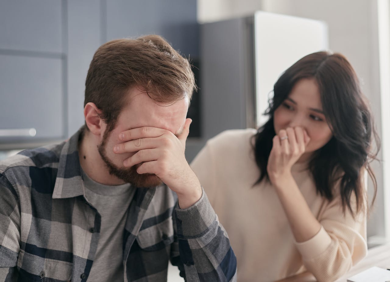 Woman trying to help her partner with erection problems