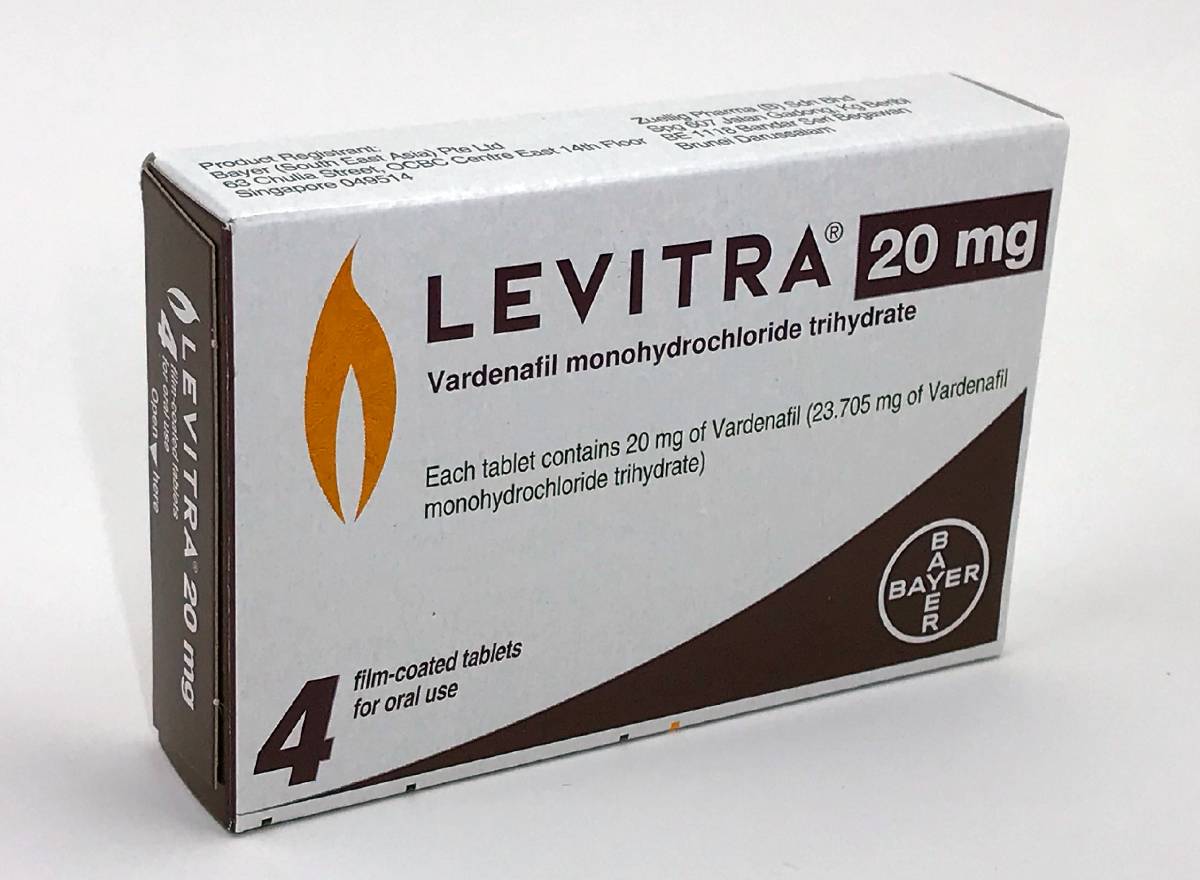 Originalpackung von Levitra-Pillen von Bayer